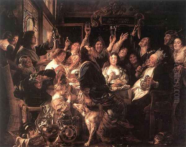 The Bean King I Oil Painting by Jacob Jordaens