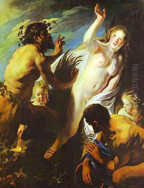 Pan and Syrinx Oil Painting by Jacob Jordaens