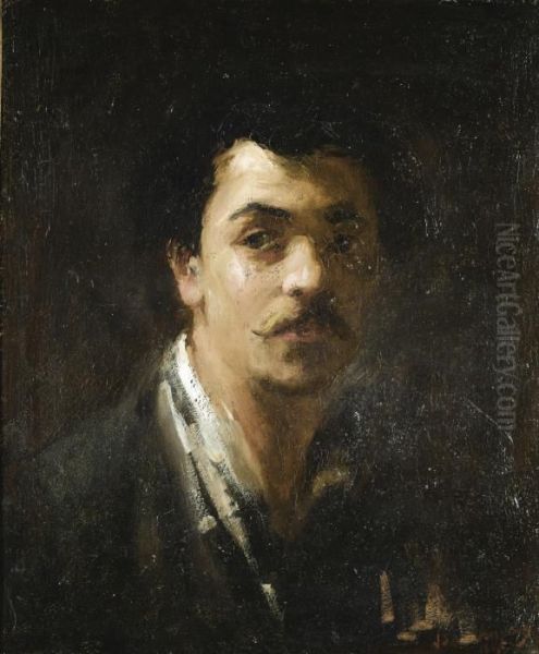 Portrait Du Sculpteur Alexandre Falguiere Oil Painting by Jean-Baptiste Carpeaux