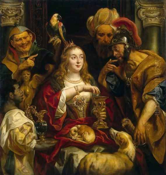 Cleopatra's Feast Oil Painting by Jacob Jordaens