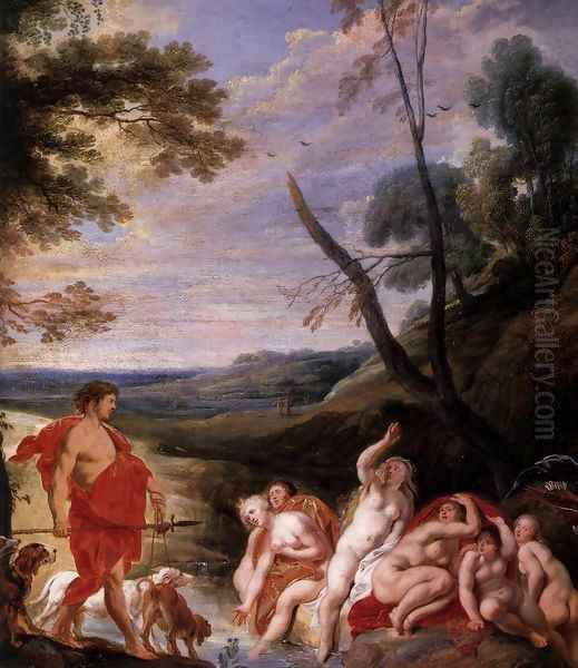 Diana and Actaeon (detail) Oil Painting by Jacob Jordaens