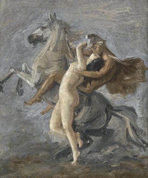 Depart Du Guerrier Oil Painting by Jean-Baptiste Carpeaux