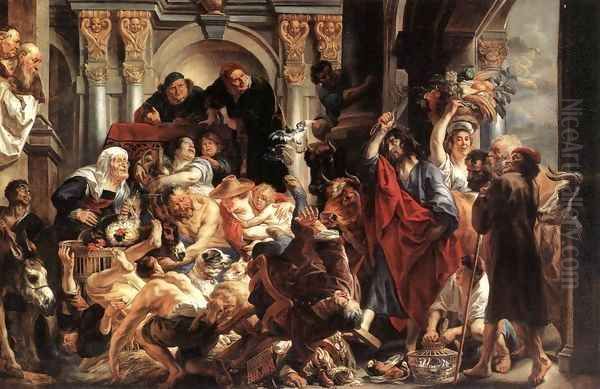 Christ Driving the Merchants from the Temple 2 Oil Painting by Jacob Jordaens