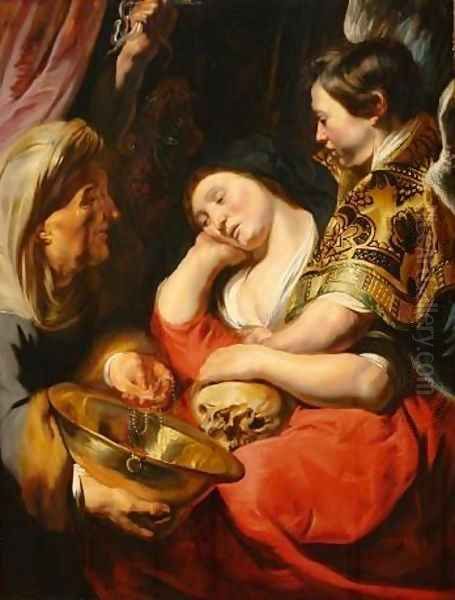 The Temptation of Magdalene Oil Painting by Jacob Jordaens