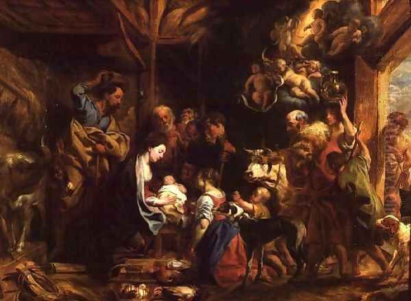 The Nativity Oil Painting by Jacob Jordaens