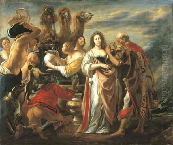 Rebecca at the Well Oil Painting by Jacob Jordaens