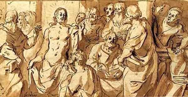 The Incredulity of Saint Thomas Oil Painting by Jacob Jordaens