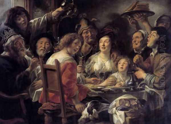 The King Drinks 2 Oil Painting by Jacob Jordaens