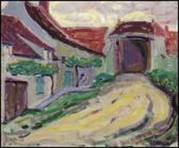 Village Track, Brittany Oil Painting by Emily M. Carr