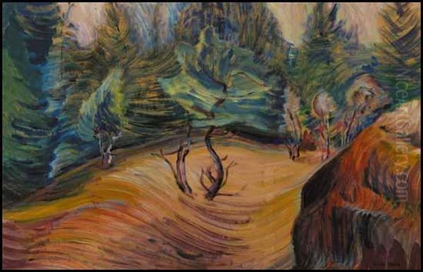 Roll Of Life Oil Painting by Emily M. Carr