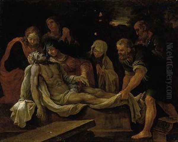 The Lamentation Oil Painting by Annibale Carracci