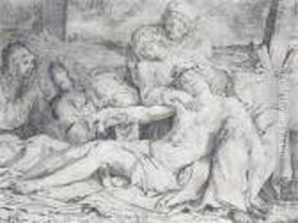 Pieta Oil Painting by Annibale Carracci