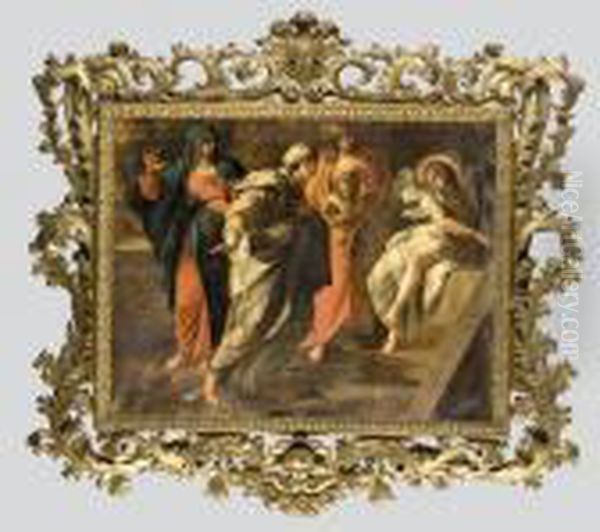 Harom Maria A Sirnal Oil Painting by Annibale Carracci