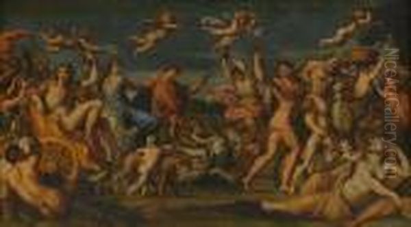 Baccus Triumf Oil Painting by Annibale Carracci