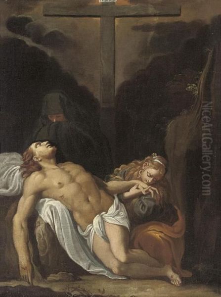 The Lamentation Oil Painting by Annibale Carracci