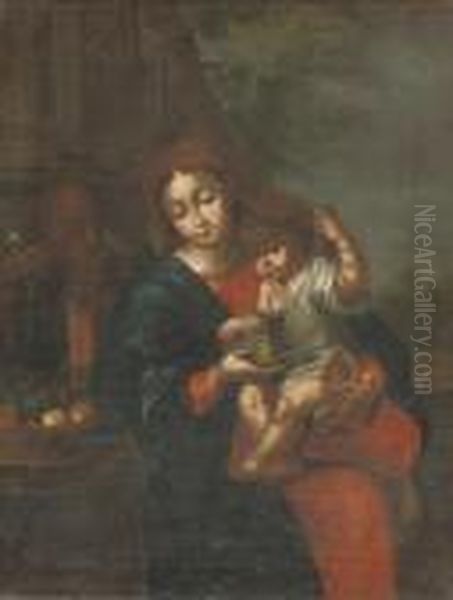 The Rest On The Flight Into Egypt Oil Painting by Annibale Carracci