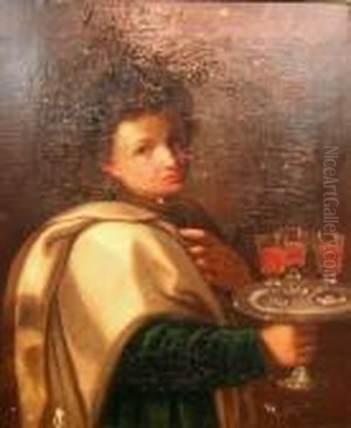 Portrait Of A Young Cup Bearer Oil Painting by Annibale Carracci