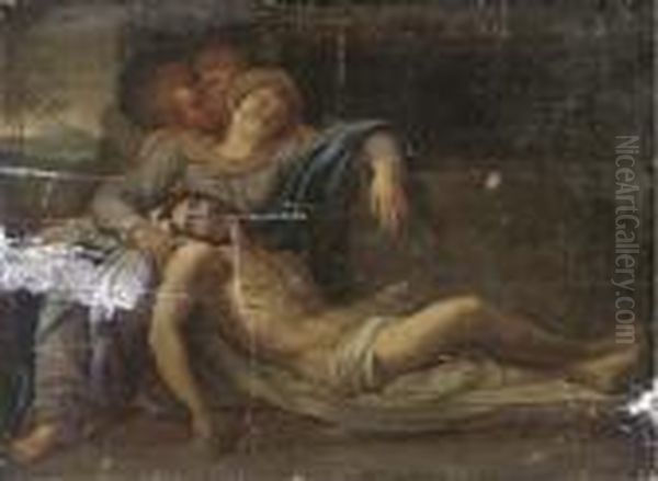 The Pieta Oil Painting by Annibale Carracci