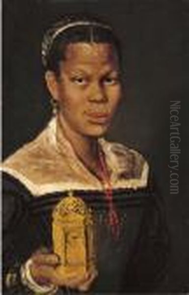 Portrait Of A Black Lady Oil Painting by Annibale Carracci