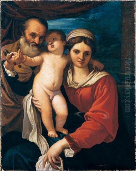 Sacra Famiglia (madonna Delle Ciliege) Oil Painting by Annibale Carracci