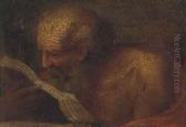 Saint Jerome; And Saint John The Baptist Oil Painting by Annibale Carracci