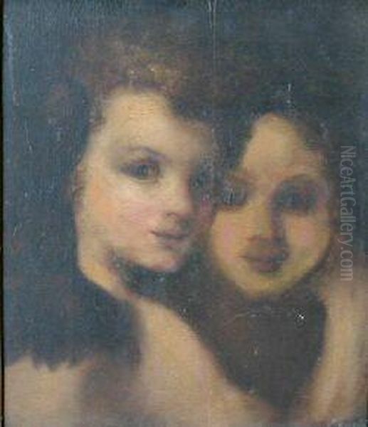 Two Girls Oil Painting by Annibale Carracci