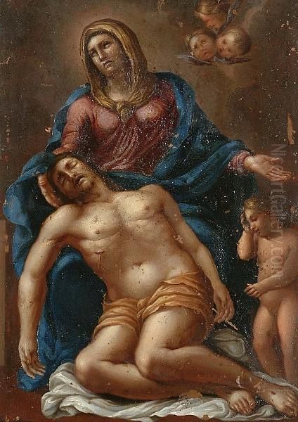 The Pieta Oil Painting by Annibale Carracci