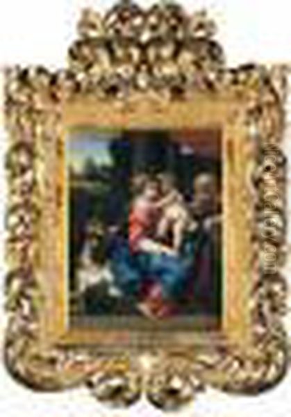 The Holy Family With The Infant Saint John The Baptist (``the Montalto Madonna') Oil Painting by Annibale Carracci