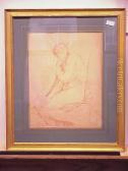 Male Nude Figure Oil Painting by Annibale Carracci