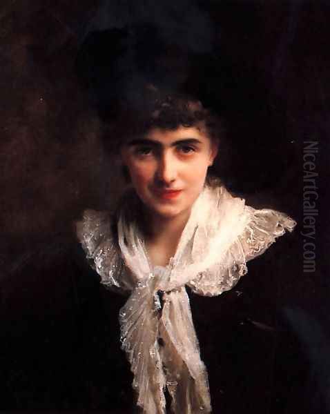 Portrait of Madame Roland Oil Painting by Gustave Jean Jacquet