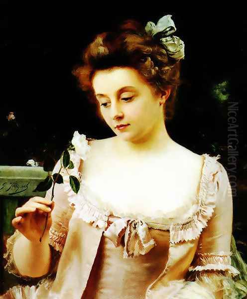 A Rare Beauty Oil Painting by Gustave Jean Jacquet