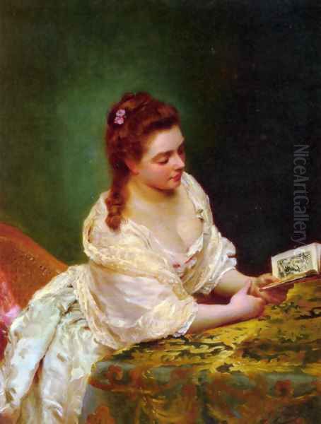 La Lettre (The Letter) Oil Painting by Gustave Jean Jacquet