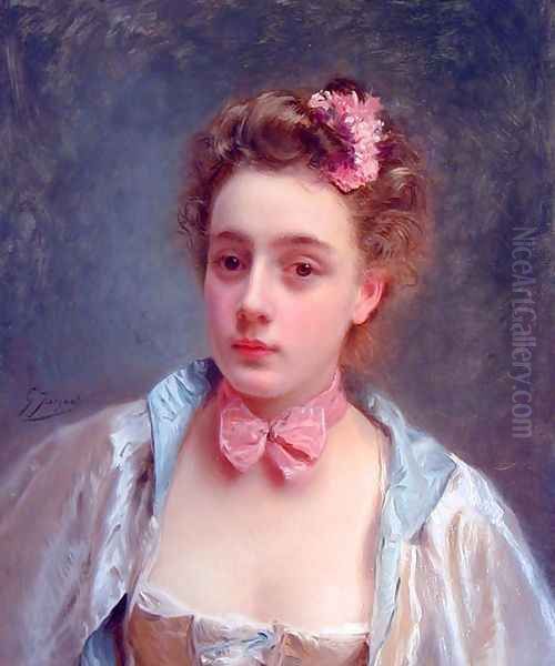 Dressed for the Ball Oil Painting by Gustave Jean Jacquet