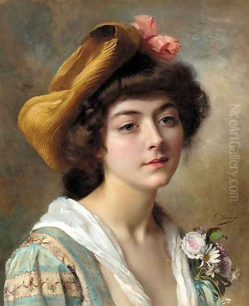 Tete de fautaine Oil Painting by Gustave Jean Jacquet