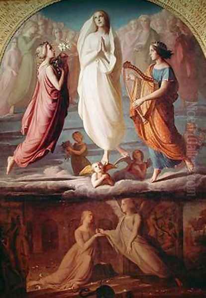 L Assomption De La Vierge Oil Painting by Anne-Francois-Louis Janmot