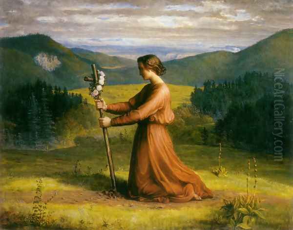 Le Poème de l'âme - Réalité (The Poem of the Soul - Reality) Oil Painting by Anne-Francois-Louis Janmot