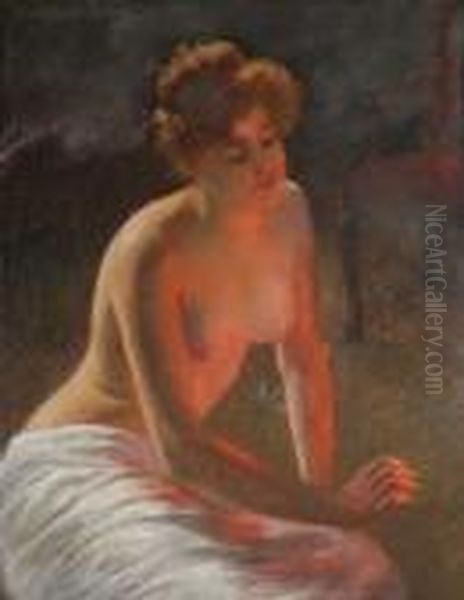 Femme Dans Un Interieur Oil Painting by Pierre Carrier-Belleuse