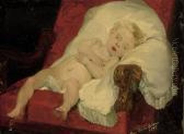 Sweet Dreams Oil Painting by Pierre Carrier-Belleuse