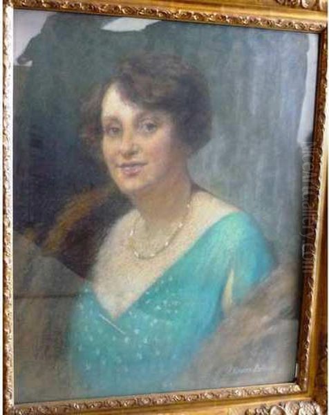 Portrait De Femme Oil Painting by Pierre Carrier-Belleuse