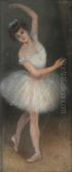 A Ballerina En Pointe Oil Painting by Pierre Carrier-Belleuse