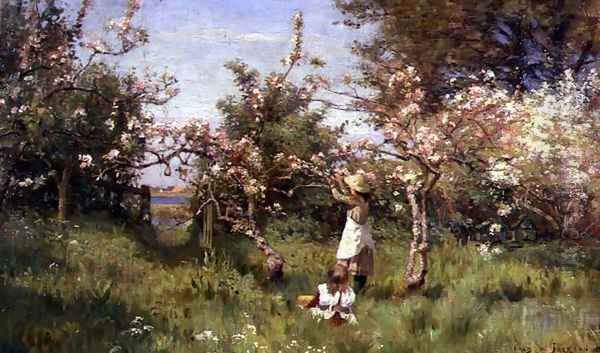 Gathering Blossom Oil Painting by Frederick William Jackson