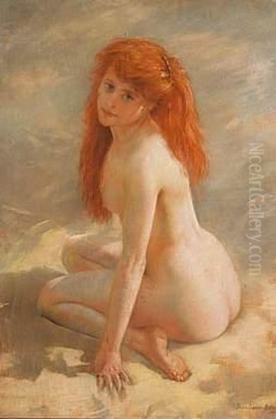 Femme Nue Oil Painting by Pierre Carrier-Belleuse