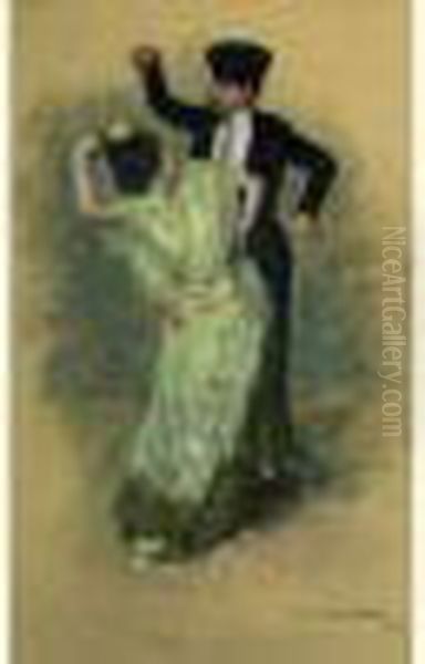 Couple De Danseurs De Flamenco Oil Painting by Pierre Carrier-Belleuse