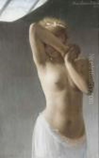 La Premiere Pose Oil Painting by Pierre Carrier-Belleuse