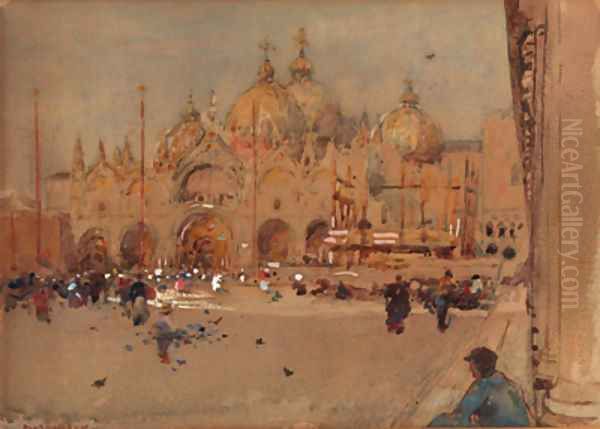 St Marks, Venice Oil Painting by Frederick William Jackson