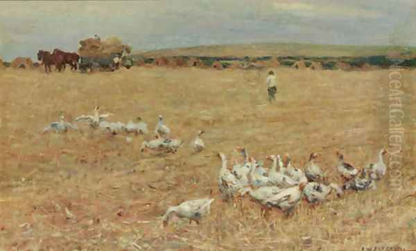 The Rival Flocks Oil Painting by Frederick William Jackson