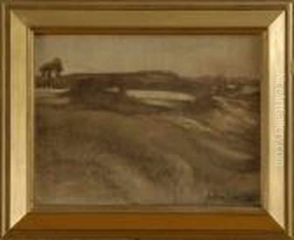 Landscape In Brown Oil Painting by Eugene Carriere