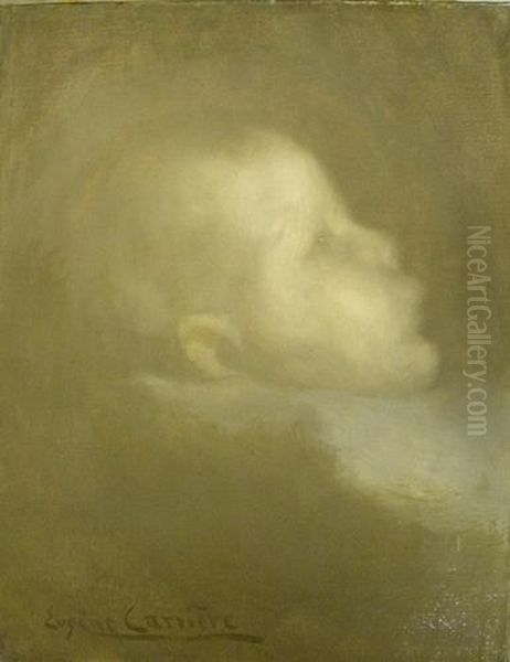 Portrait D'enfant Oil Painting by Eugene Carriere