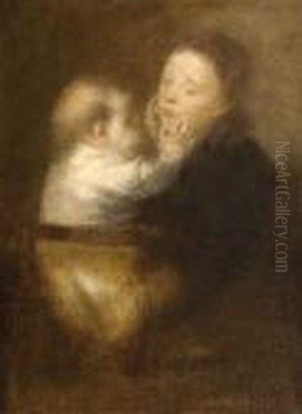  Mere Et Enfant  Oil Painting by Eugene Carriere