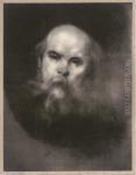 Paul Verlaine (d. 26) Oil Painting by Eugene Carriere